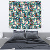 Labrador Retriever Dog Floral Print Tapestry