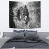 German Shepherd Black And White Tapestry