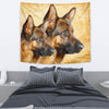 German Shepherd Yellow Print Tapestry