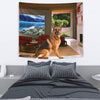 German Shepherd Dog In House Print Tapestry