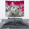 Russian Blue Cat Print Tapestry