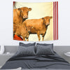 Limousin Cattle (Cow) Print Tapestry