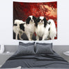 Japanese Chin On Red Print Tapestry