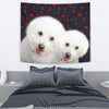 Bichon Frise Floral Print Tapestry