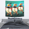 Zebra Finch Bird Print Tapestry