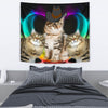 Cute Siberian Cat Print Tapestry