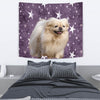 Pekingese Dog On Star Print Tapestry