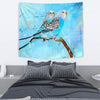 Blue Budgie Parrot Art Print Tapestry