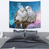 Lovely Diamond Dove Bird Print Tapestry