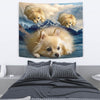 Pomeranian Dog Print Tapestry