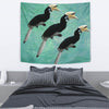 African Pied Hornbill Bird Print Tapestry