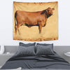 Red Brangus Cattle Print Tapestry