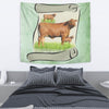 Hand Crafted Red Brangus Cattle Print Tapestry