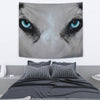 Siberian Husky Face Print Tapestry