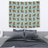 Cute Chow Chow Dog Pattern Print Tapestry