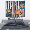 Bullmastiff Floral Print Tapestry