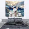 White Shepherd Dog Print Tapestry