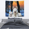 Lovely White Shepherd Dog Print Tapestry