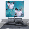 Lovely Snowshoe Cat Print Tapestry