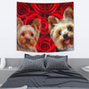 Yorkshire Terrier On Red Print Tapestry