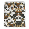 Pug Dog In Lots Print Bedding Set