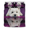 Cute West Highland White Terrier (Westie) Dog Print Bedding Set