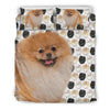 Pomeranian Dog Patterns Print Bedding Set