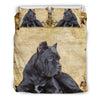 Black Italian Mastiff Print Bedding Set