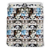 Siberian Husky Dog Eyes Print Bedding Set