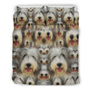 Bearded Collie In Lots Print Bedding Sets