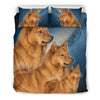 Cute Finnish Spitz Print Bedding Set