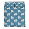 Cute Pomeranian Dog Pattern Print Bedding Set