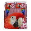 Scarlet Macaw Parrot Print Bedding Sets