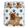 Australian Terrier With Paws Print Bedding Sets