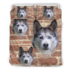 Cute Siberian Husky Dog Print Bedding Set