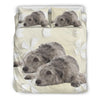 Irish Wolfhound Dog Floral Print Bedding Sets