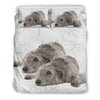 Cute Irish Wolfhound Dog Floral Print Bedding Sets