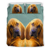 Lovely Bloodhound Dog Print Bedding Set