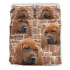 Cute Redbone Coonhound Dog Print Bedding Set