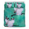 Lovely Snowshoe Cat Print Bedding Set