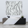 Amazing Sketch Unicorn Print Tapestry