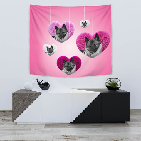 Norwegian Elkhound Dog Print Tapestry