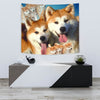 Lovely Akita Dog Print Tapestry