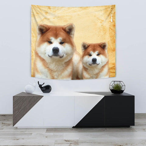 Cute Akita Inu Dog Print Tapestry