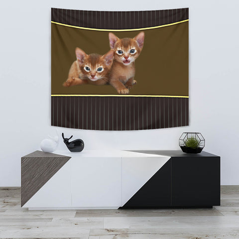 Abyssinian cat Print Tapestry