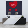 Chartreux Cat Love Print Tapestry