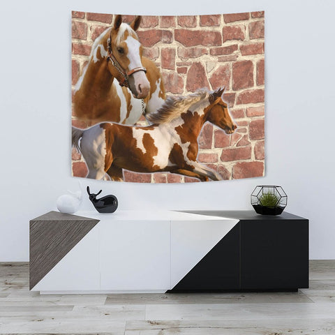 American Paint Horse Print Tapestry