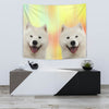 Cute Samoyed dog Print Tapestry