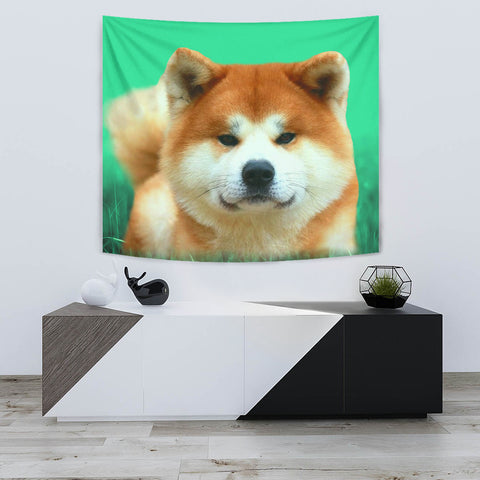 Cute Akita Dog Print Tapestry