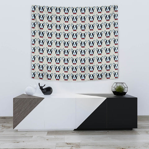 French Bulldog Pattern Print Tapestry